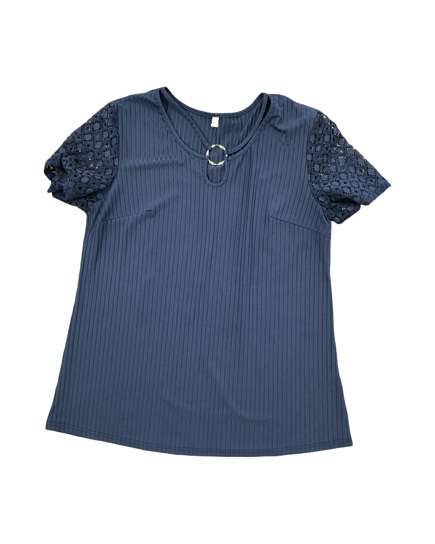 Top Ss By Clothes Mentor In Navy, Size:Xl