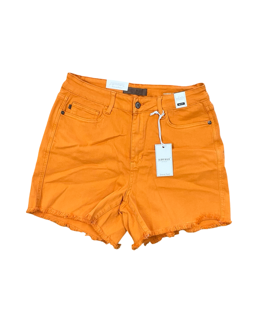 Shorts By Judy Blue In Orange Denim, Size:1X