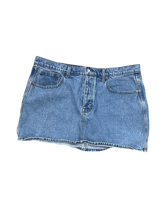 Skirt Mini & Short By Universal Thread In Blue Denim, Size:16