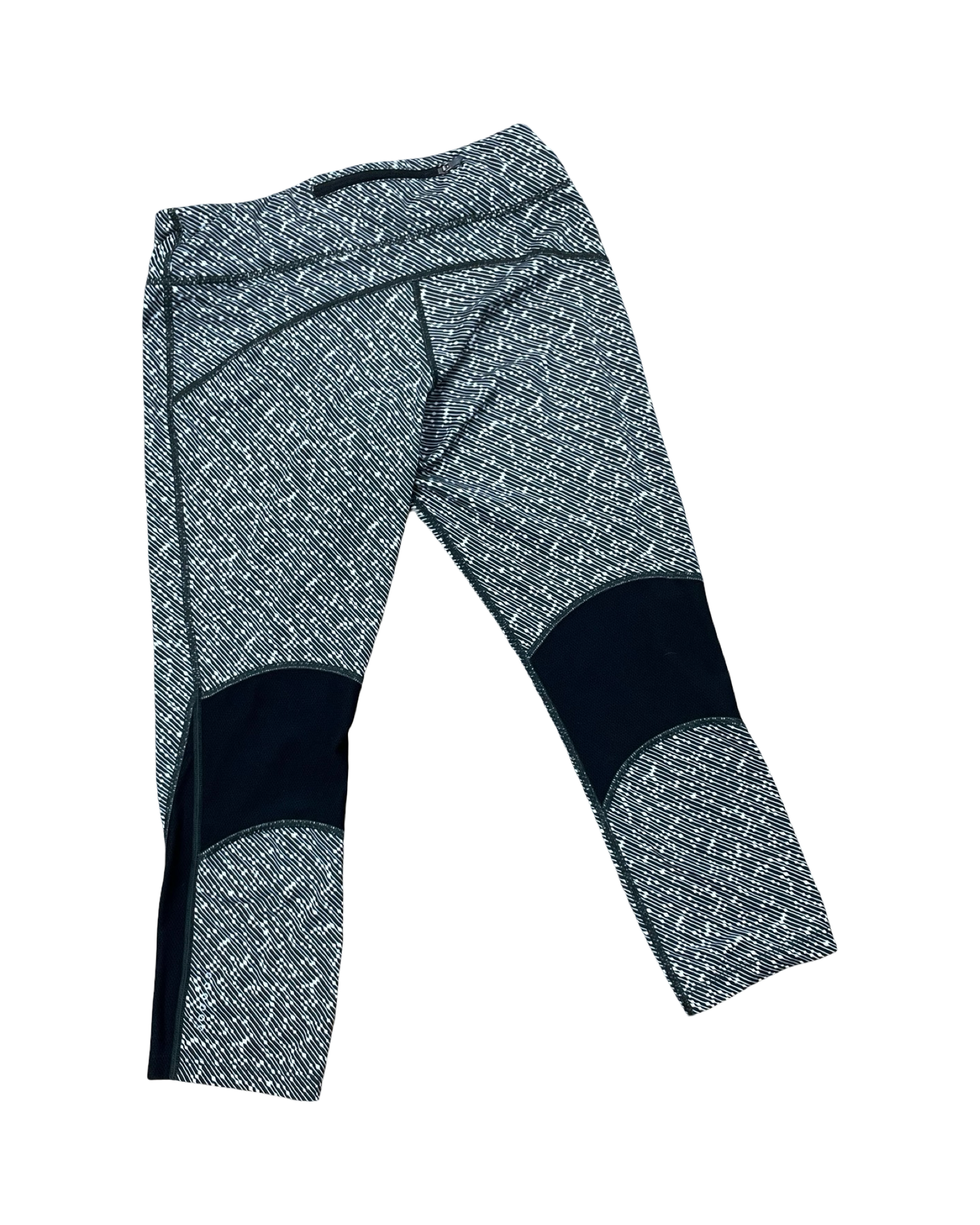 Athletic Capris By Nike In Black & White, Size:M