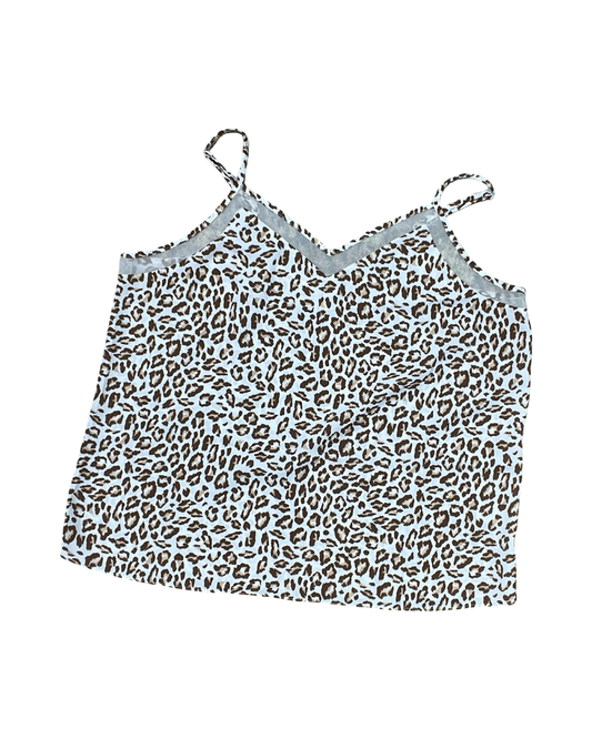 Top Sleeveless By Nine West In Leopard Print, Size:L