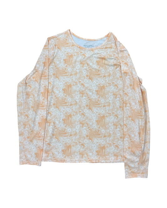 Top Ls By Hang Ten In Orange & White, Size:Xl