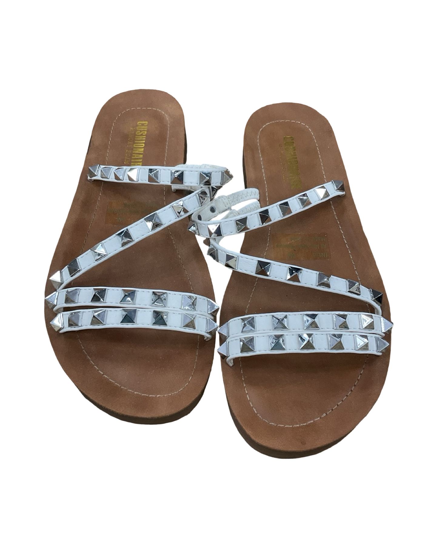 Sandals Flats By Cushionaire In White, Size:8