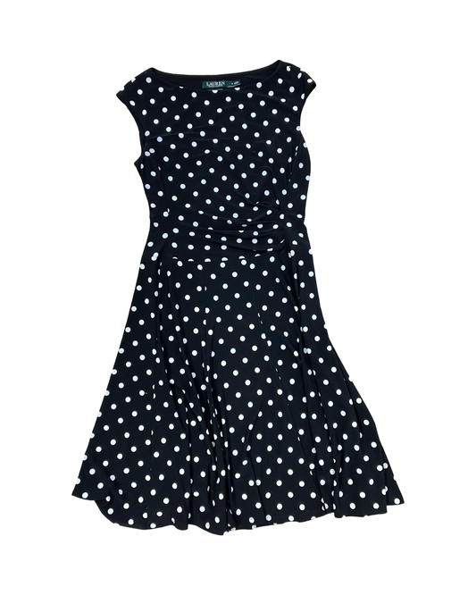 Dress Work By Lauren By Ralph Lauren In Polkadot Pattern, Size:S
