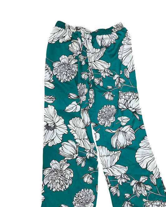 Pants Lounge By Rachel Zoe In Green & White, Size:16