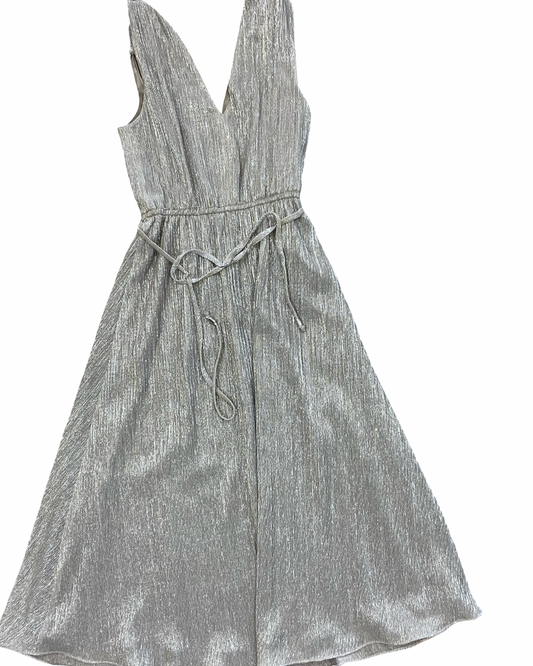 Dress Party Midi By Tahari In Gold, Size:4