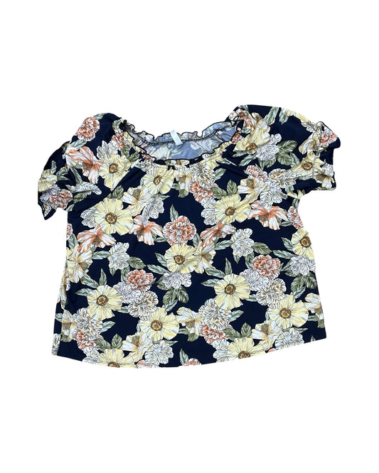 Top Ss By Clothes Mentor In Floral Print, Size:2X