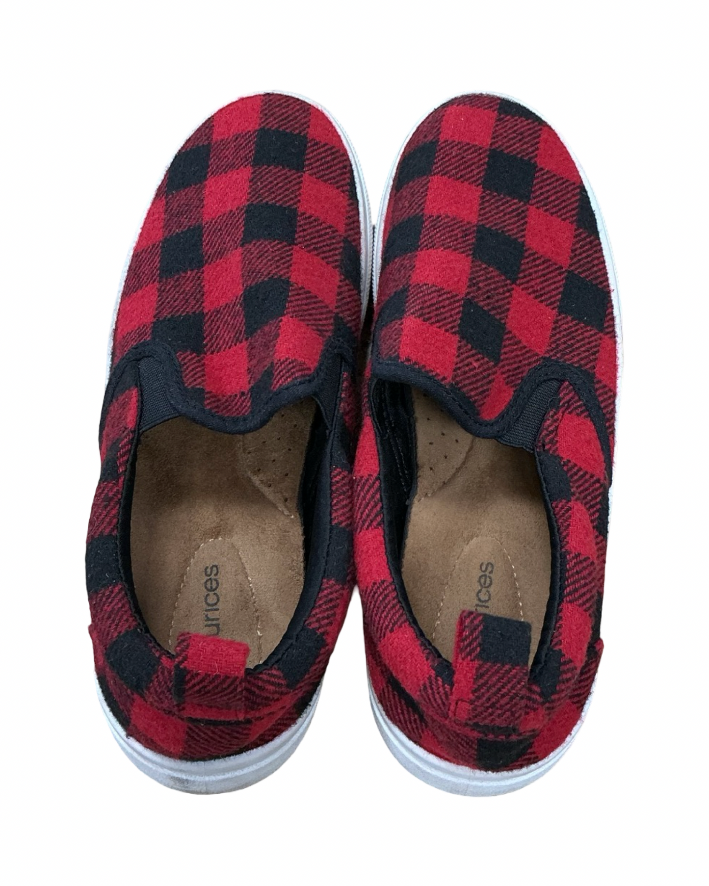 Shoes Flats By Maurices In Black & Red, Size:9