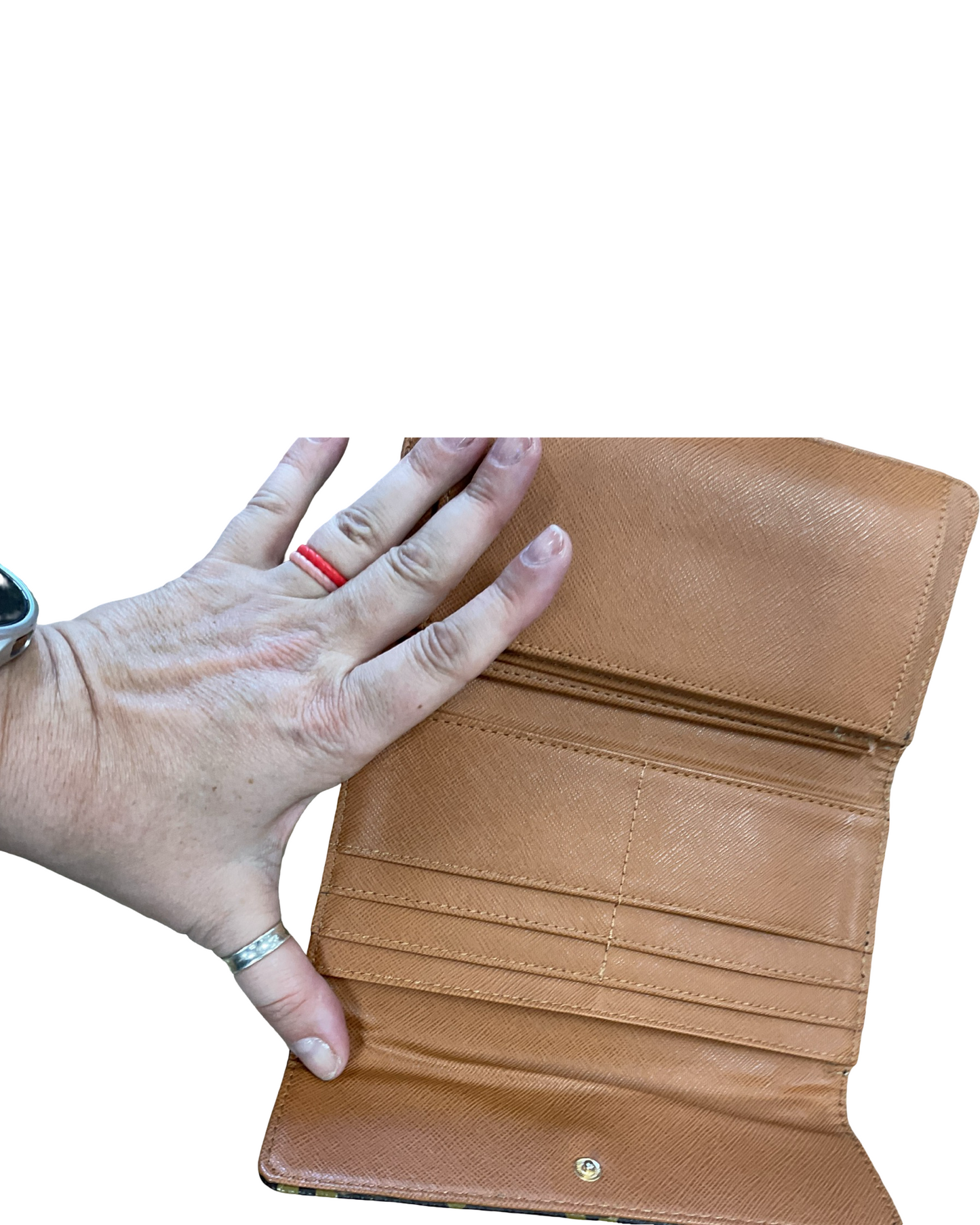 Wallet By Clothes Mentor In Brown & Gold, Size:Medium