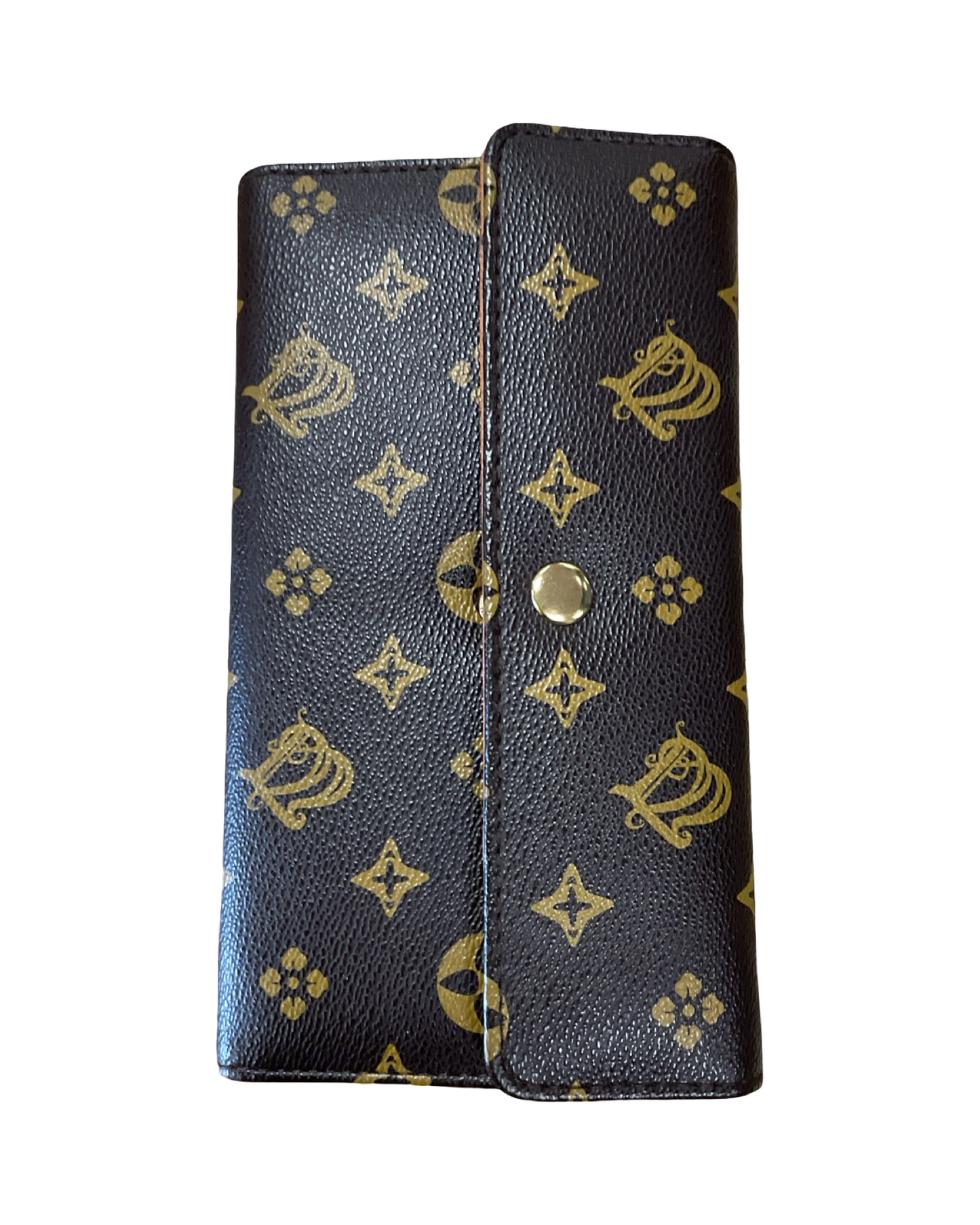 Wallet By Clothes Mentor In Brown & Gold, Size:Medium