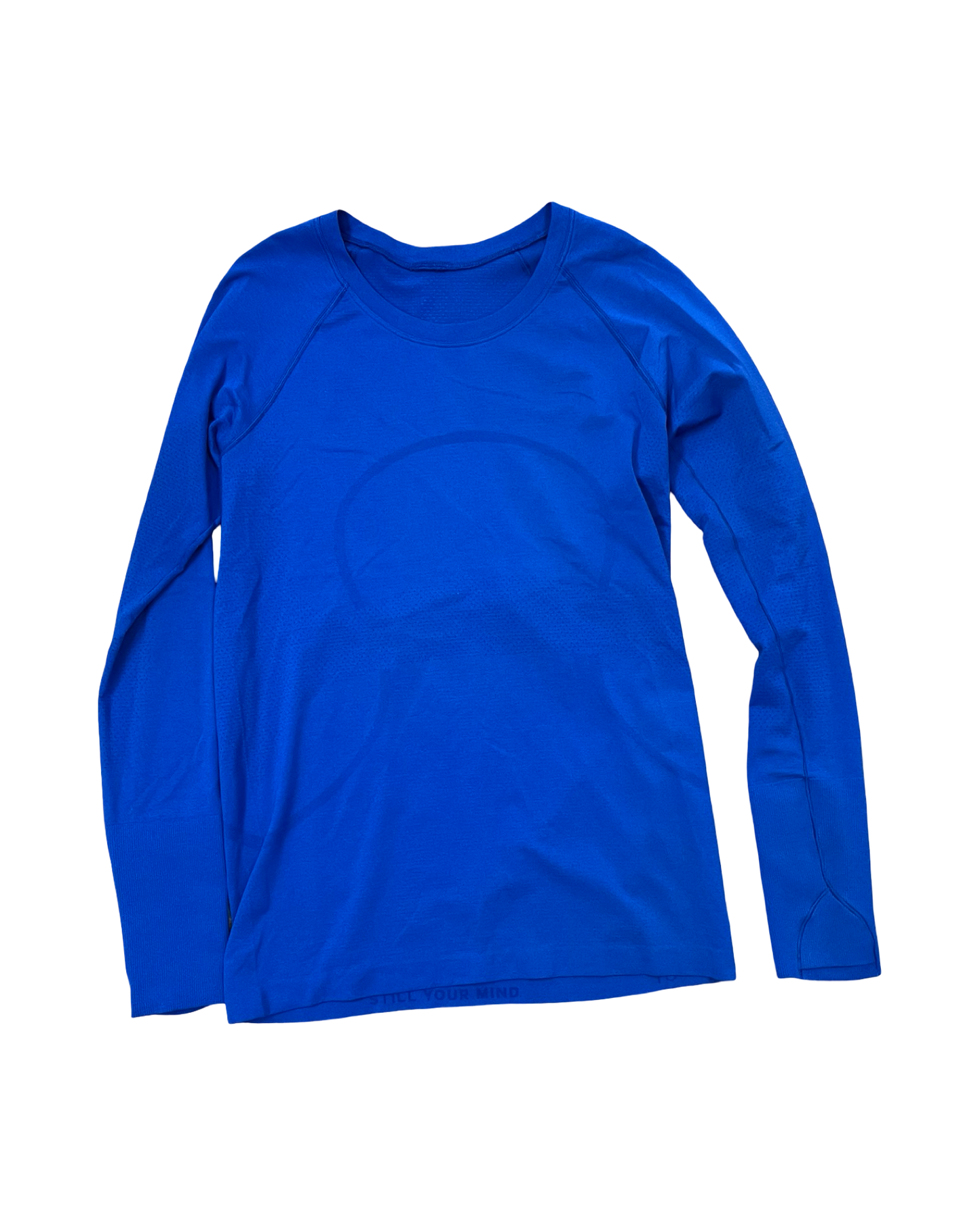 Athletic Top Ls Crewneck By Lululemon In Blue, Size:M