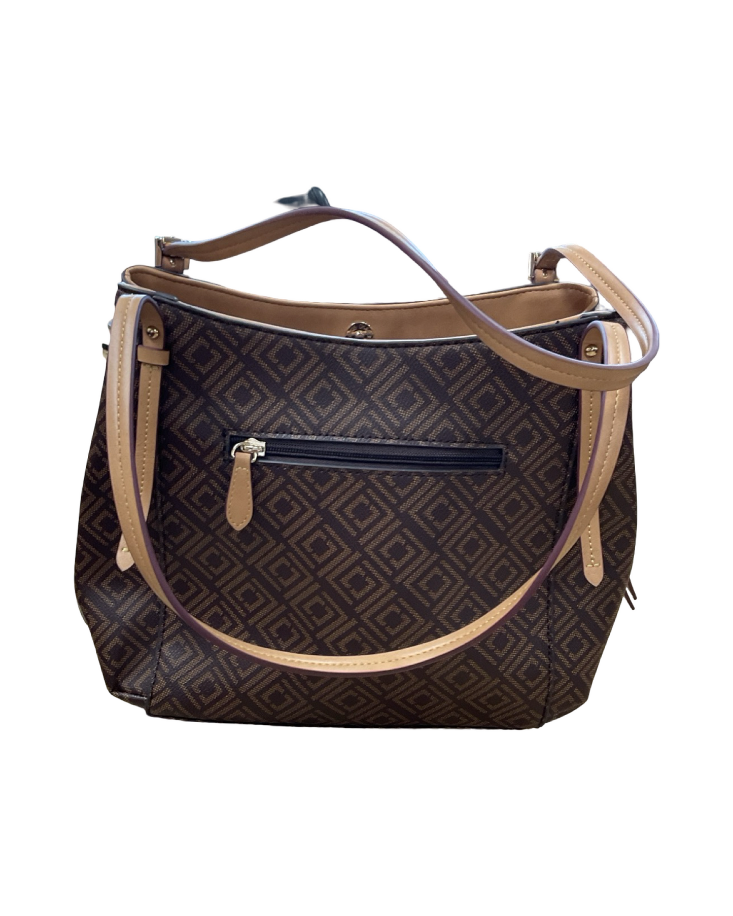 Handbag By Liz Claiborne In Brown & Tan, Size:Medium