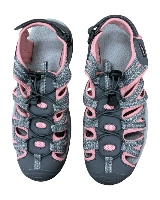 Sandals Sport By Cmc In Grey & Pink, Size:8.5