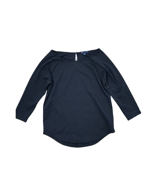 Top 3/4 Sleeve By Gap In Black, Size:Xs