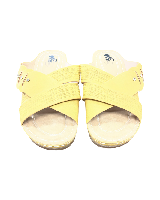 Sandals Heels Platform By Clothes Mentor In Yellow, Size:10