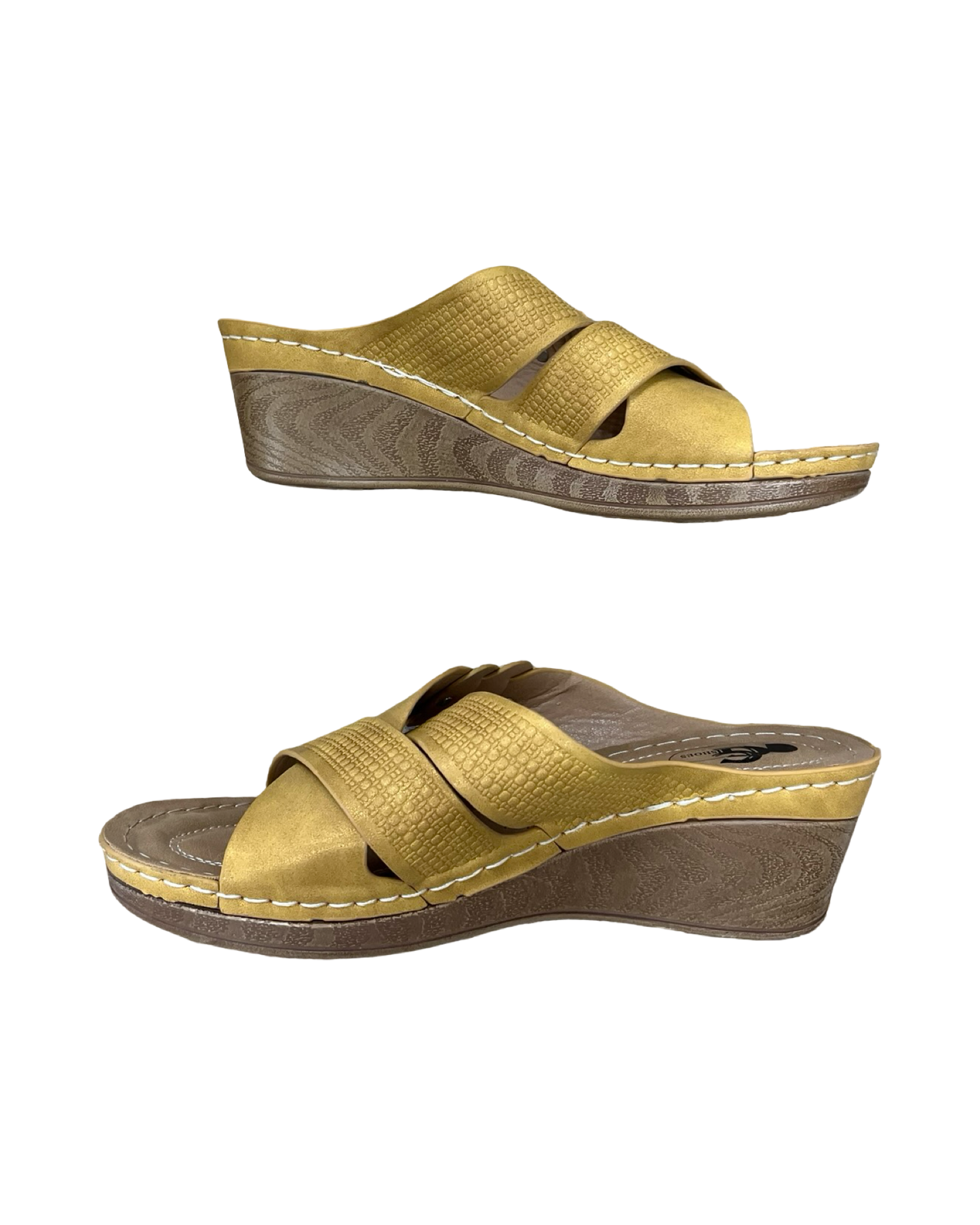 Sandals Heels Platform By Clothes Mentor In Yellow, Size:10