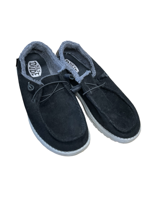 Shoes Flats By Hey Dude In Black, Size:10