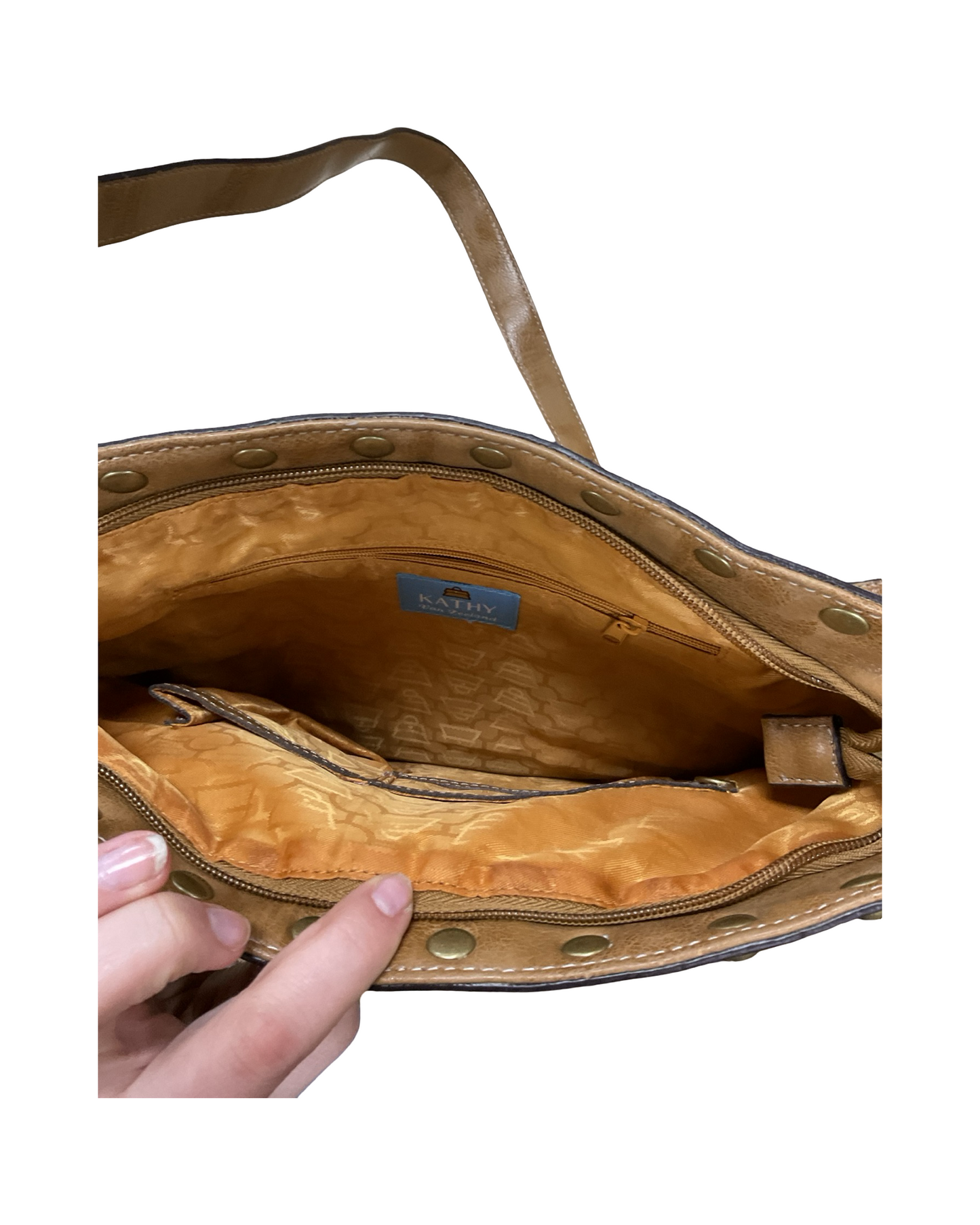 Handbag By Kathy Van Zeeland In Brown, Size:Large