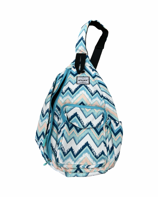Backpack By Clothes Mentor In Blue & White, Size:Medium