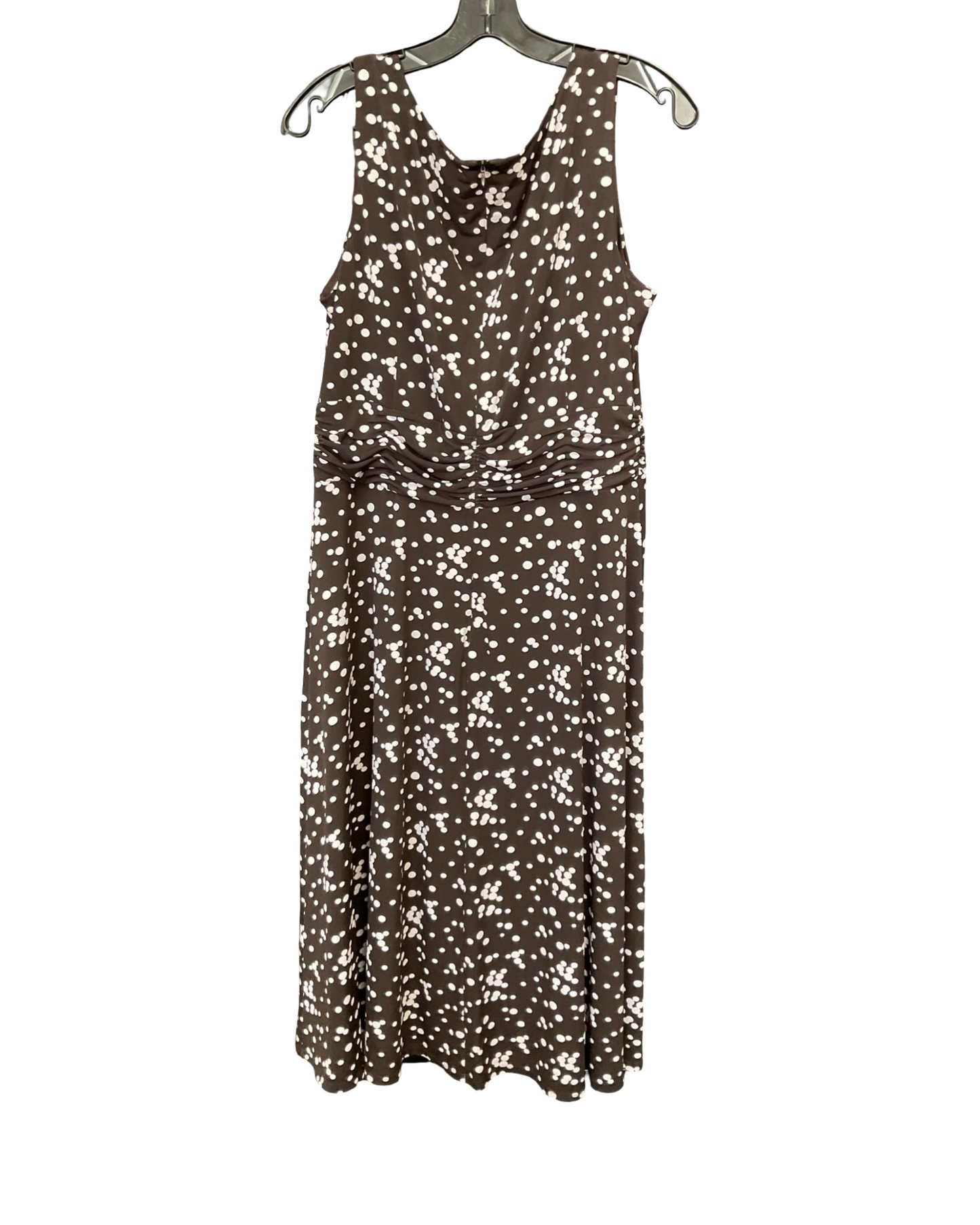 Dress Work By Jessica Howard In Brown & Cream, Size:14