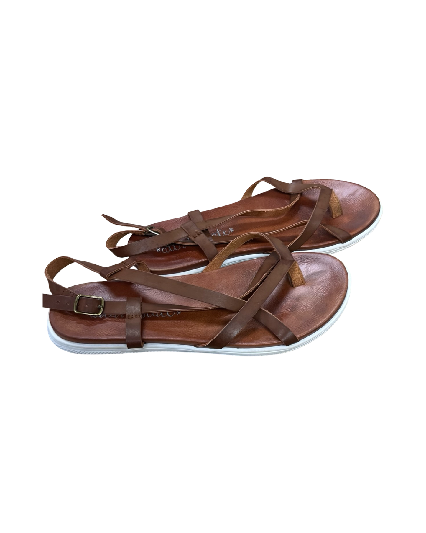 Sandals Flats By Altard State In Brown & White, Size:8