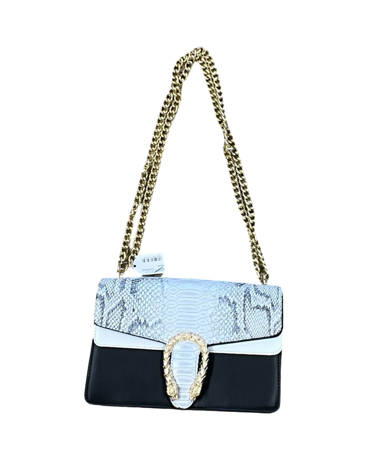 Crossbody By Clothes Mentor In Black & Gold, Size:Small