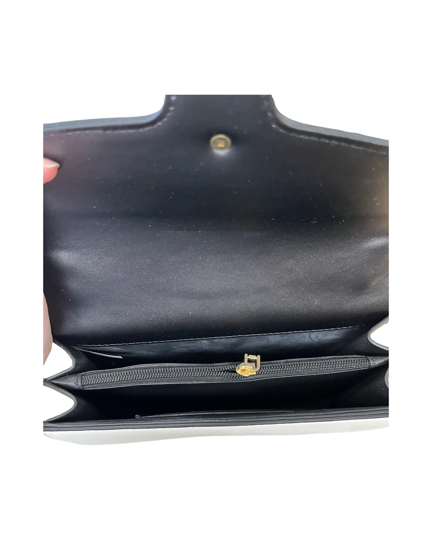 Crossbody By Clothes Mentor In Black & Gold, Size:Small