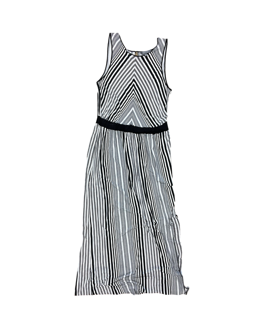 Dress Casual Maxi By Daisy Fuentes In Black & White, Size:L