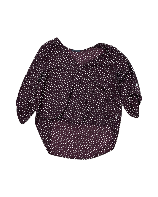 Top 3/4 Sleeve By West Kei In Maroon, Size:M