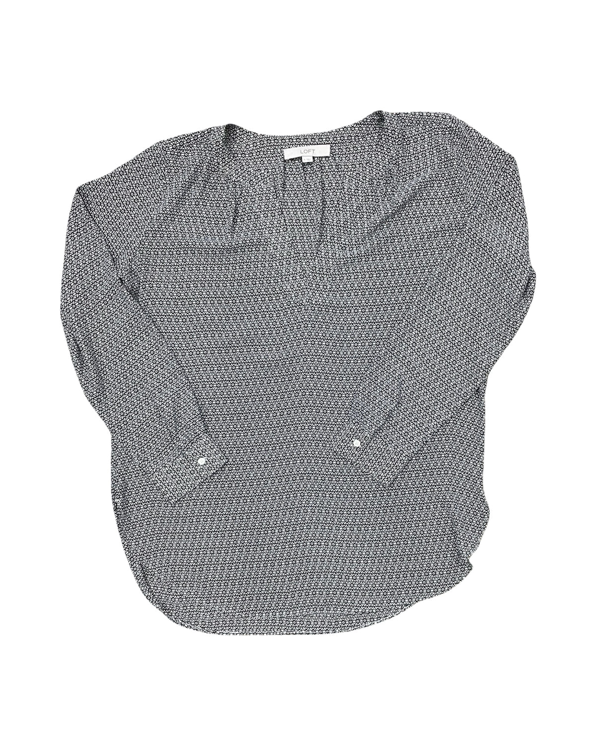 Top Ls By Loft In Black & White, Size:M