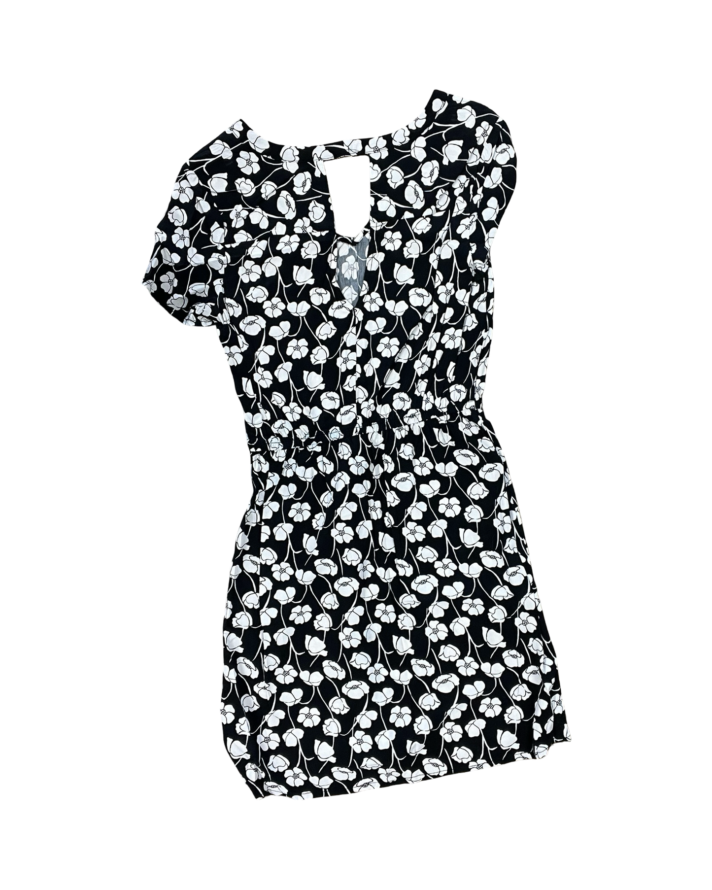 Dress Casual Midi By Clothes Mentor In Black & Cream, Size:S
