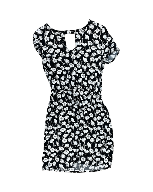 Dress Casual Midi By Clothes Mentor In Black & Cream, Size:S
