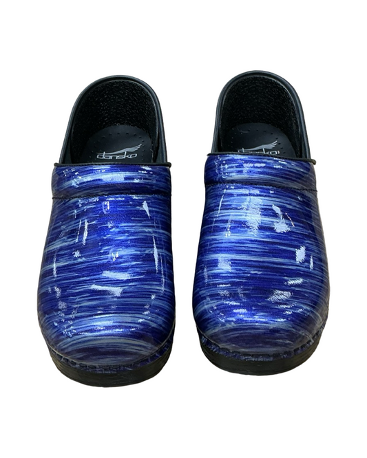 Shoes Heels Block By Dansko In Blue, Size:7.5