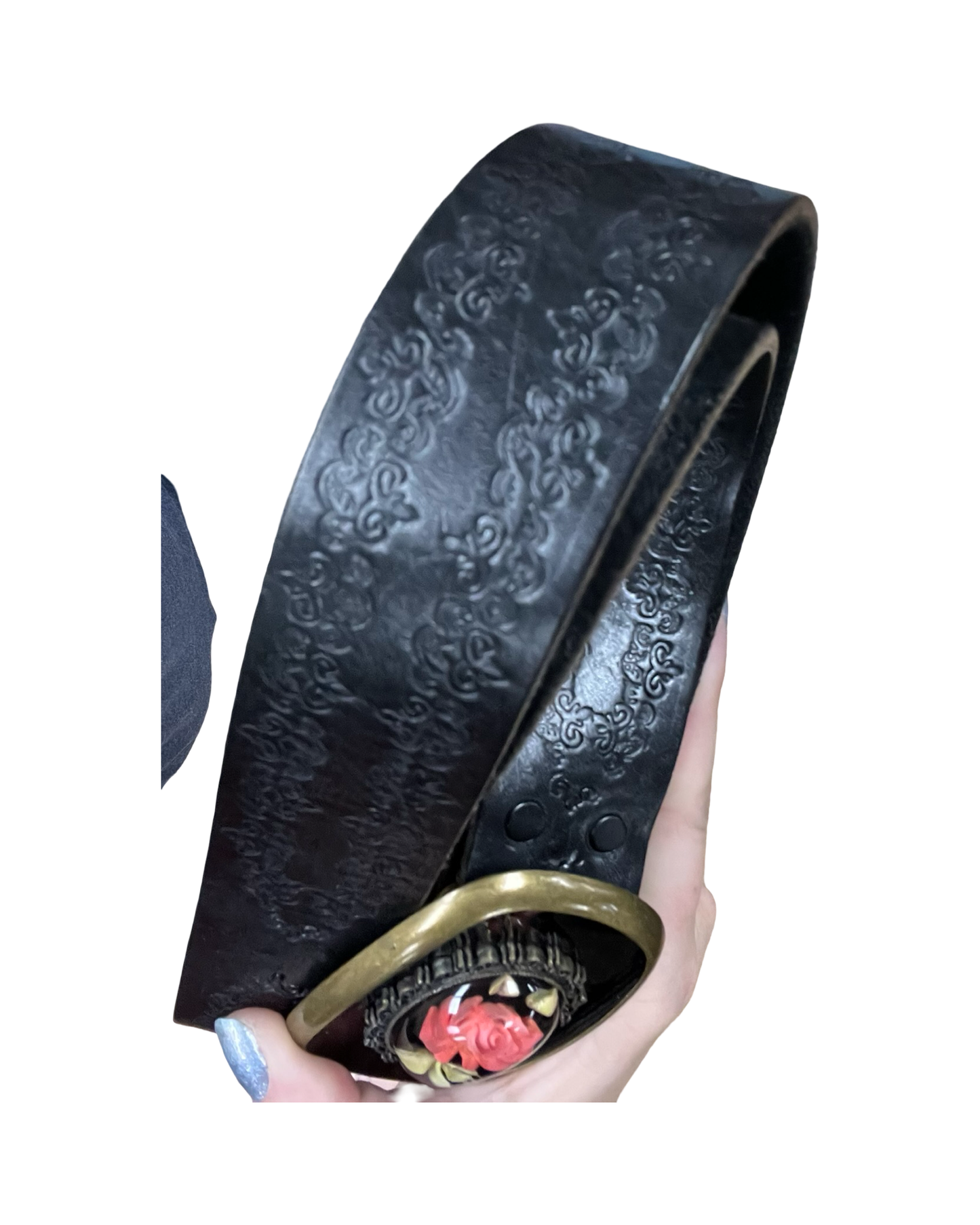 Belt Leather By Clothes Mentor In Black, Size:Xlarge