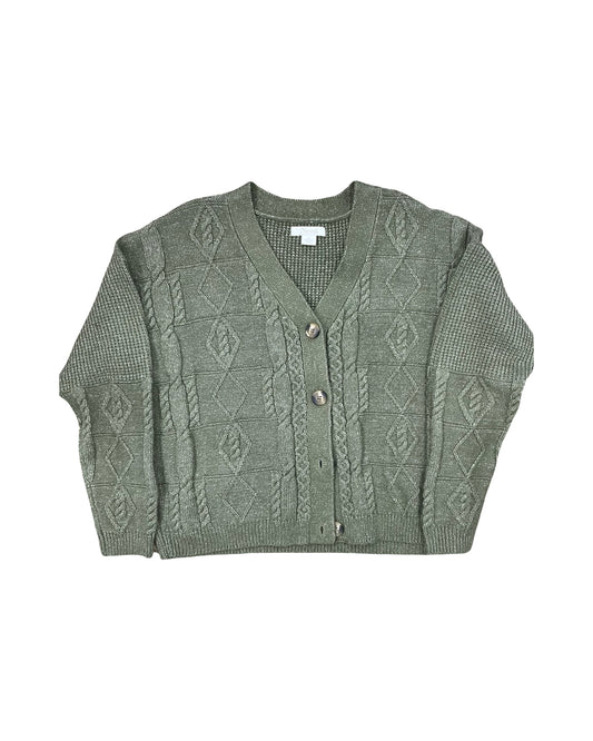 Sweater Cashmere By Natural Reflections In Green, Size:Xl