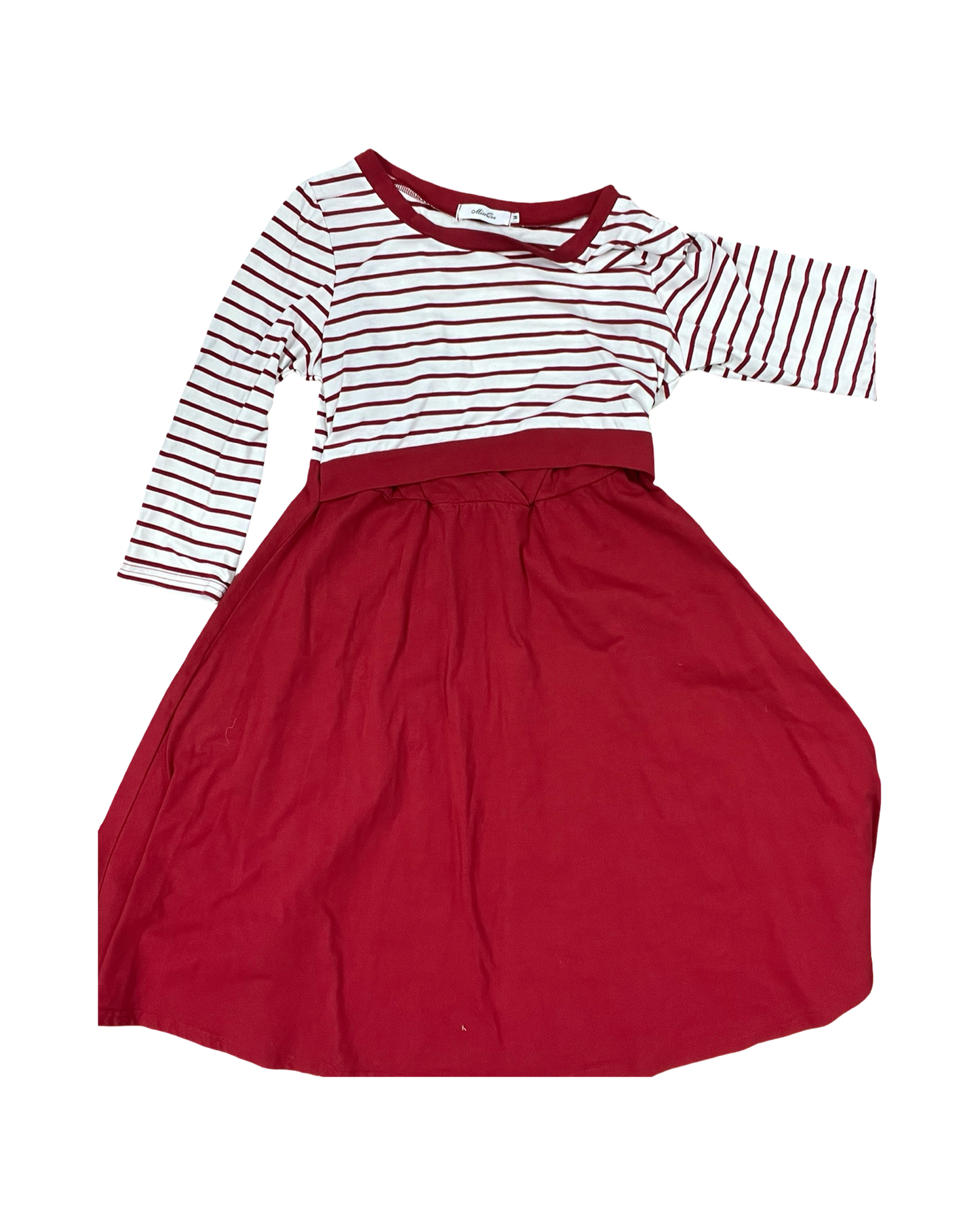 Dress Casual Midi By Clothes Mentor In Red & White, Size:M