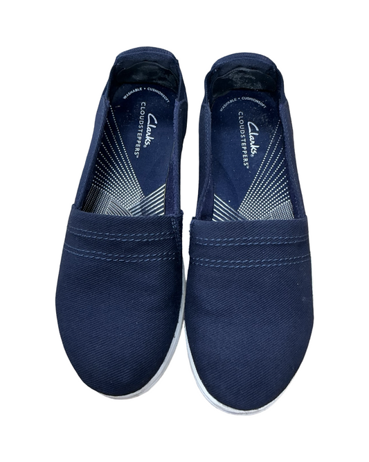Shoes Flats By Clarks In Blue, Size:8