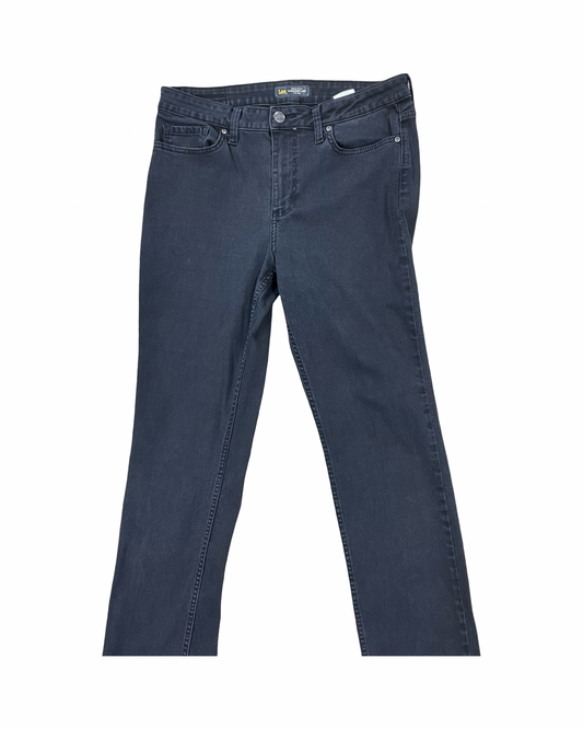 Jeans Straight By Lee In Black Denim, Size:12L