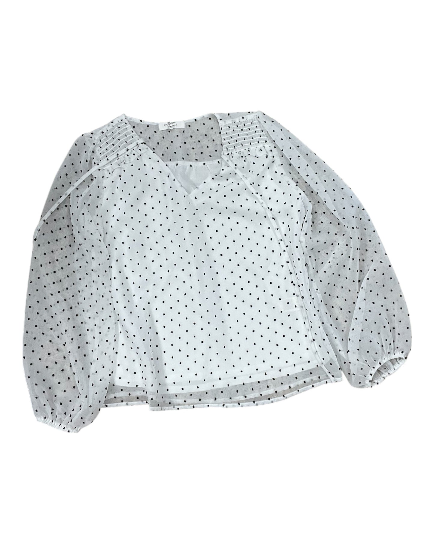 Top Ls By Clothes Mentor In Black & White, Size:Sp