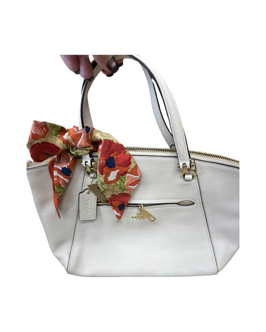 Handbag Designer By Coach In Cream, Size:Medium