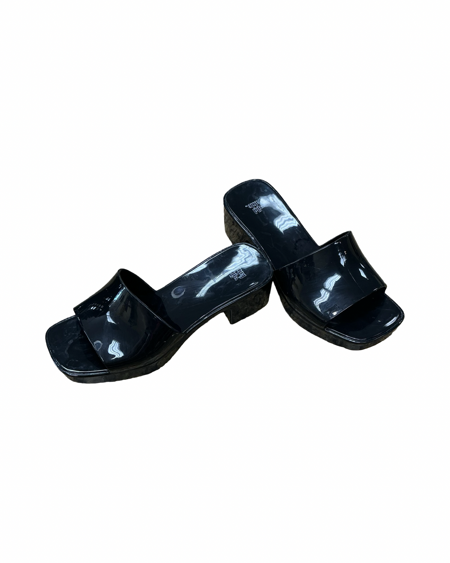 Sandals Heels Block By Wild Fable In Black, Size:6