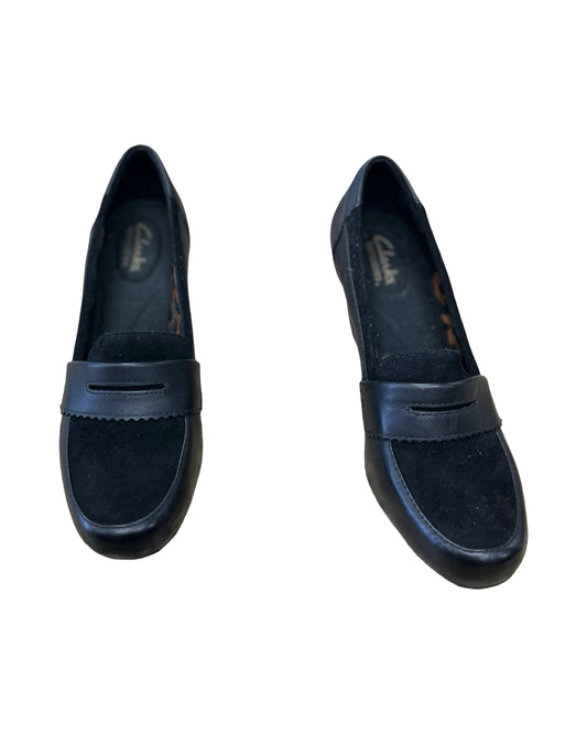 Shoes Heels Block By Clarks In Black, Size:8