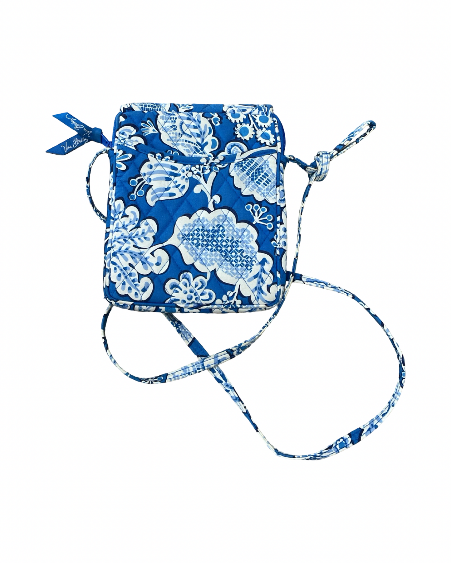 Crossbody By Vera Bradley In Blue & White, Size:Small