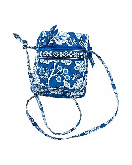Crossbody By Vera Bradley In Blue & White, Size:Small