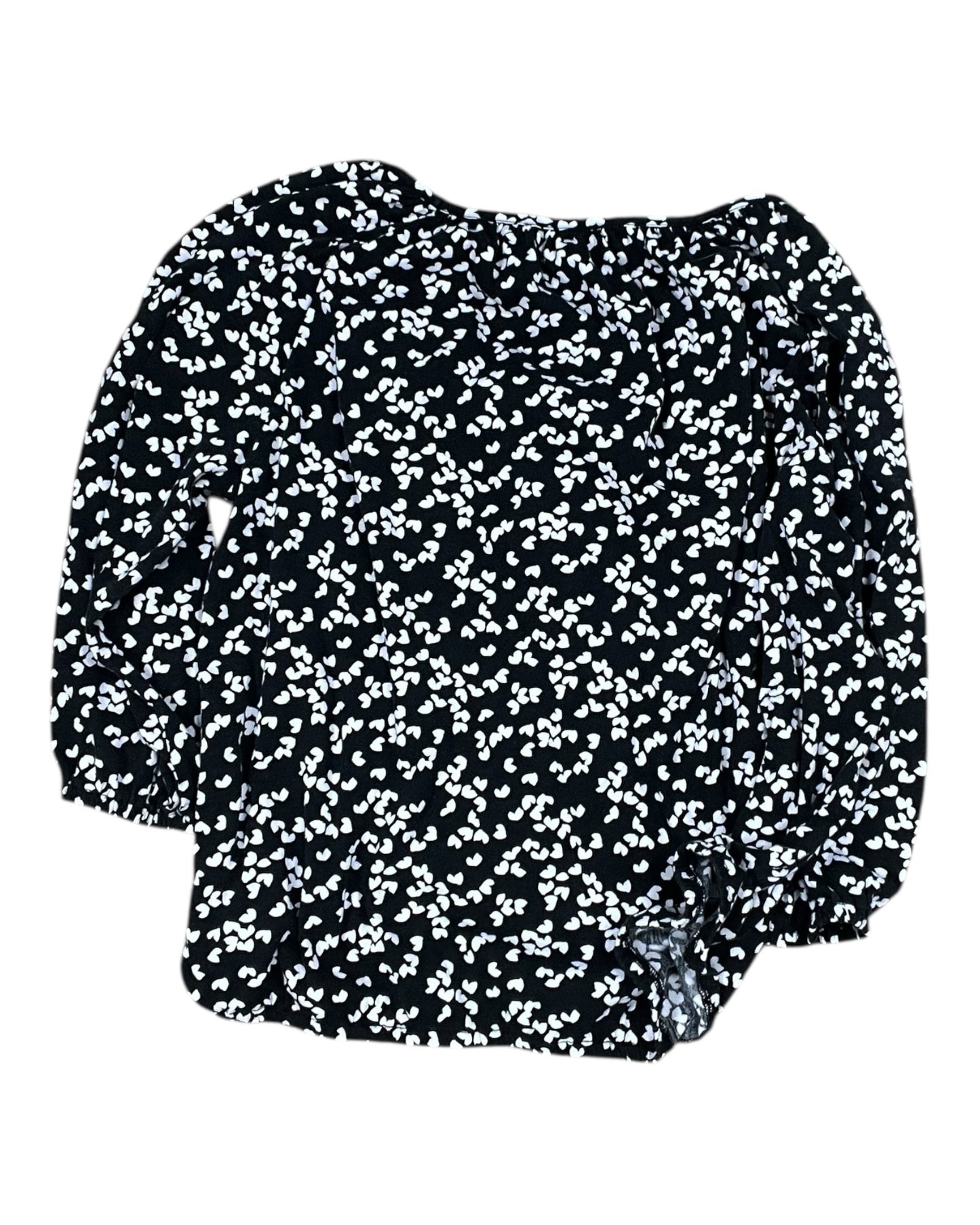 Top 3/4 Sleeve By Michael By Michael Kors In Black & White, Size:L