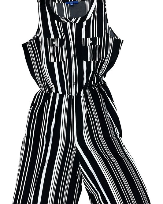 Jumpsuit By Apt 9 In Black & Yellow, Size:Xl