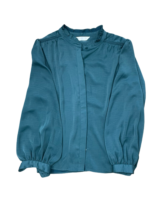 Blouse Ls By Lc Lauren Conrad In Green, Size:2X