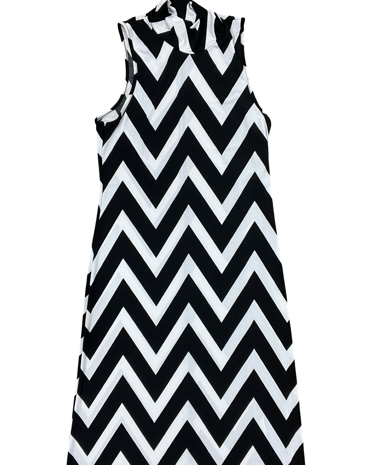 Dress Casual Maxi By Love J In Black & White, Size:Xl
