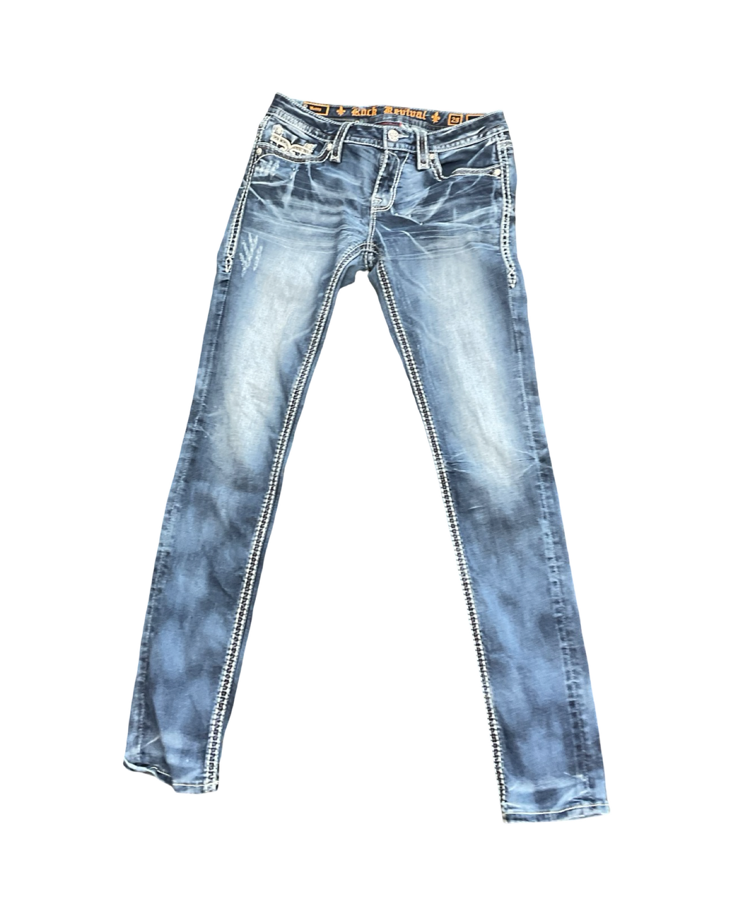 Jeans Boot Cut By Rock Revival In Blue Denim, Size:8