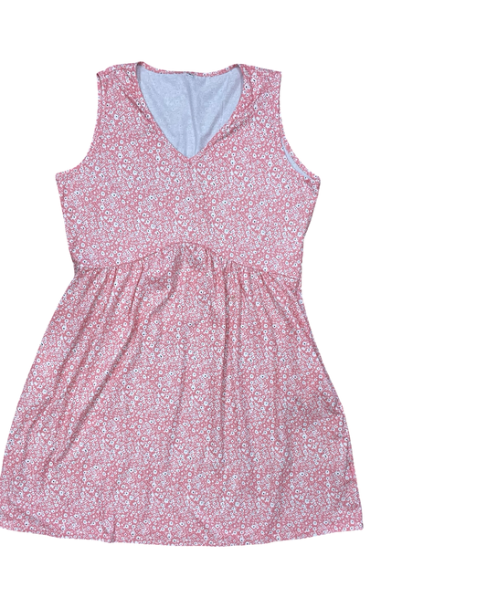 Dress Casual Midi By Clothes Mentor In Pink & White, Size:Xl